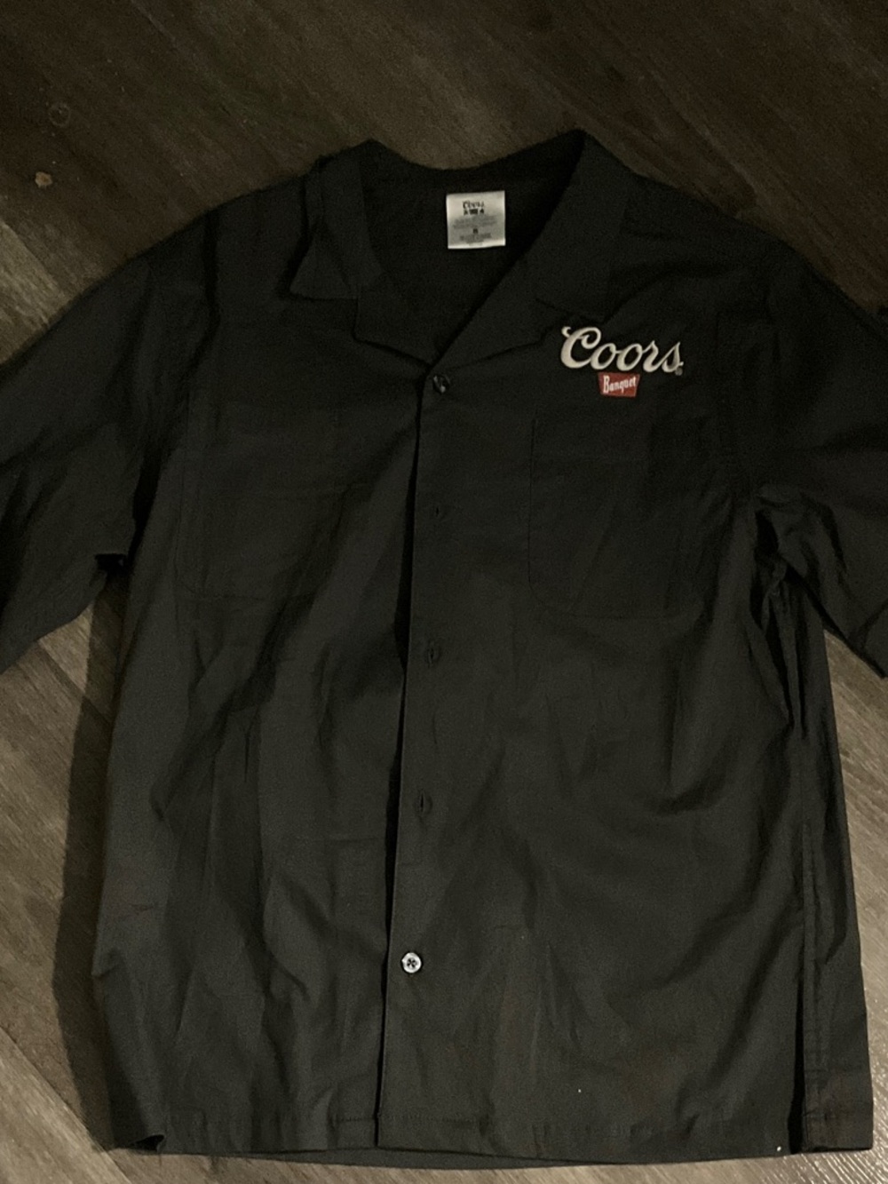 Black Men's Button-Up Bowling Jacket